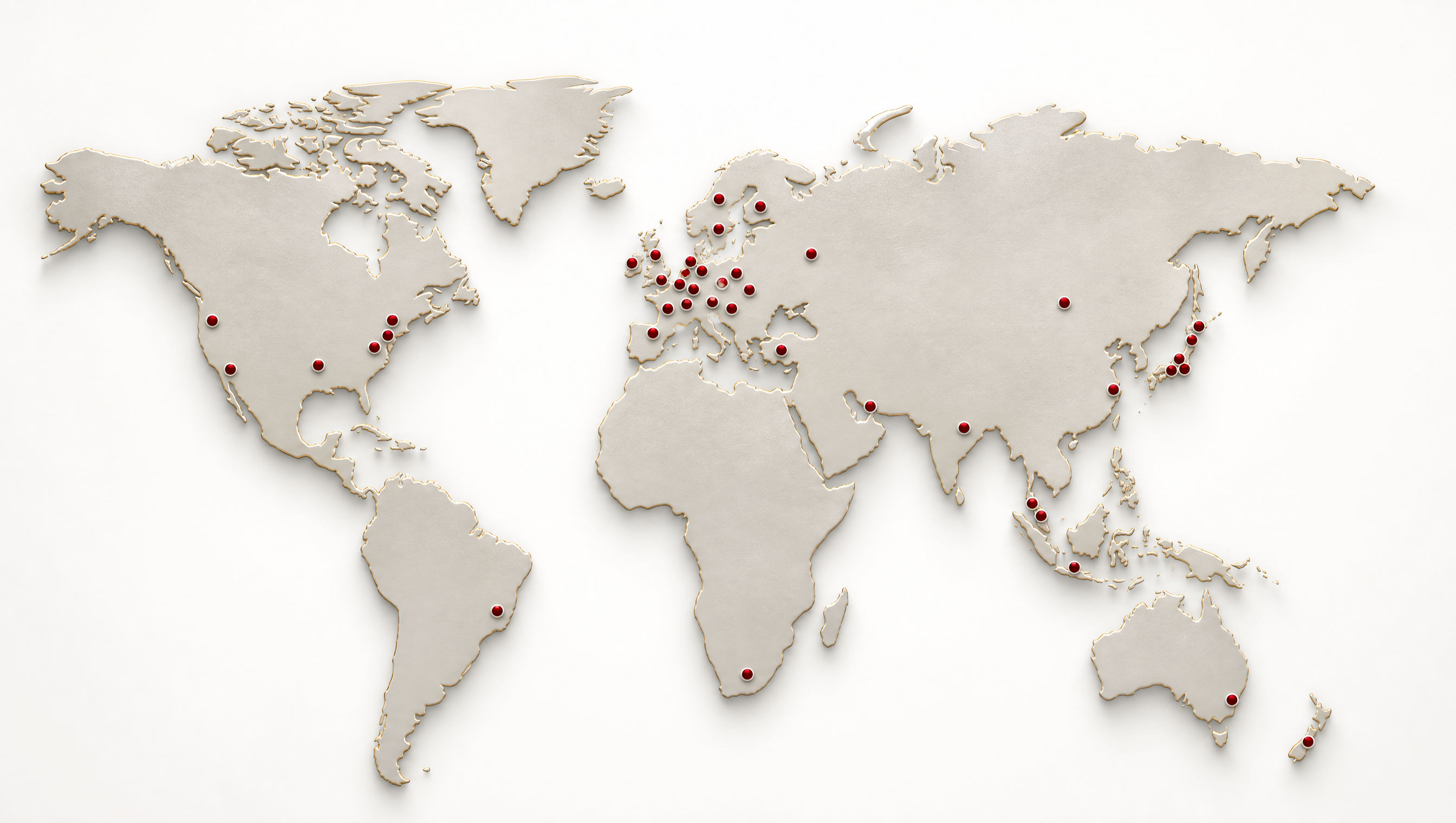 Mapa mundial de tiendas Marone